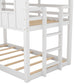 Twin Over Twin House Bunk Bed with Slide and Windows