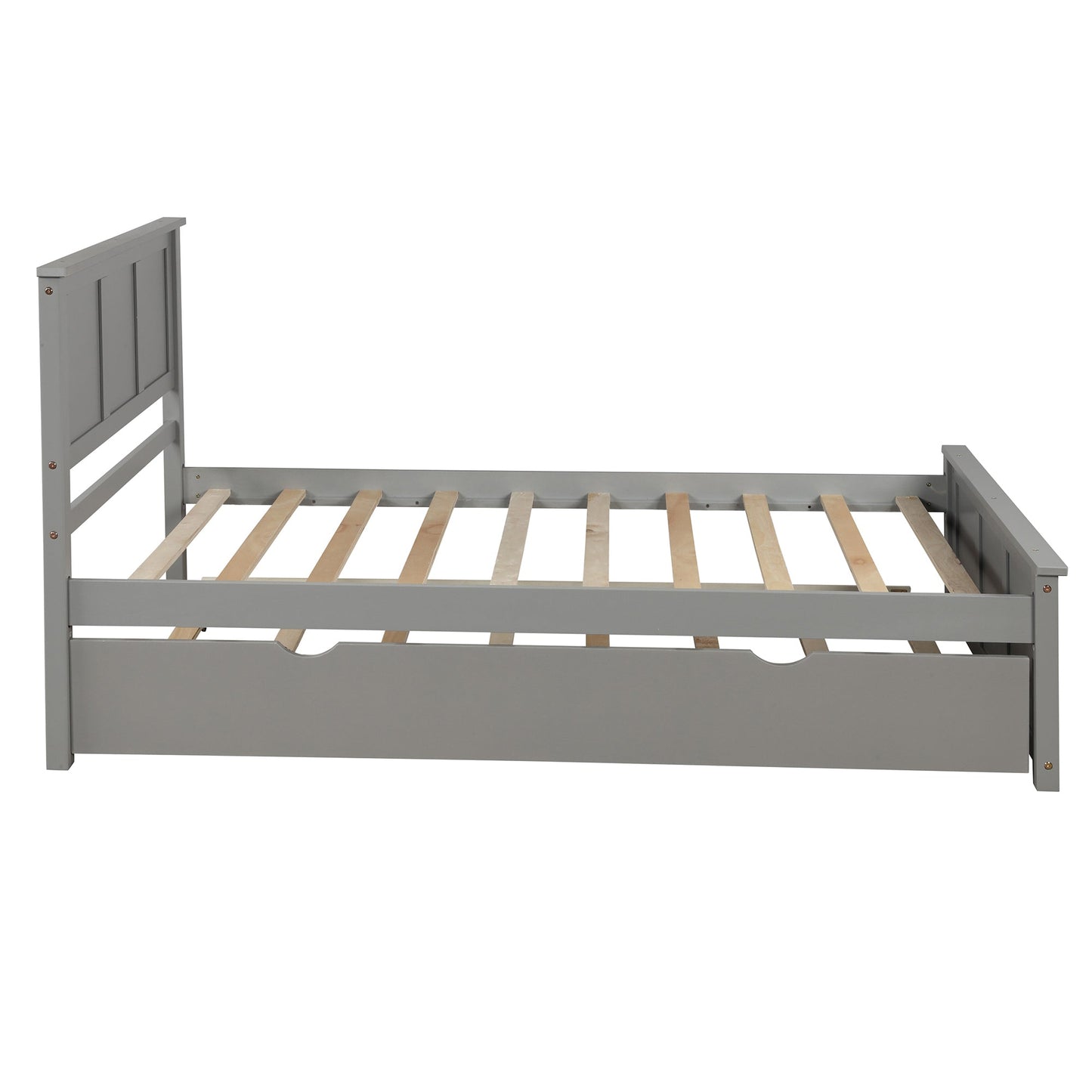 Platform Bed with Twin Size Trundle, Twin Size Frame