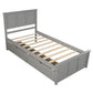 Twin Size Platform Storage Bed with Two Drawers