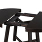 TREXM Farmhouse Round Extendable Dining Table with 16" Leaf