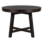 TREXM Farmhouse Round Extendable Dining Table with 16" Leaf