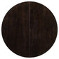 TREXM Farmhouse Round Extendable Dining Table with 16" Leaf