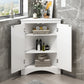 White Triangle Bathroom Storage Cabinet