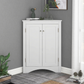 White Triangle Bathroom Storage Cabinet