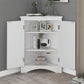 White Triangle Bathroom Storage Cabinet
