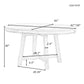 TREXM Farmhouse Round Extendable Dining Table with 16" Leaf