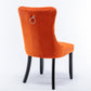 Nikki Collection Modern Velvet Upholstered Dining Chair Set