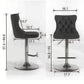 A&A Furniture Swivel Velvet Barstools