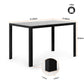 47.25 Inch 4-Seater Tempered Glass Dining Table