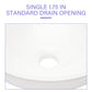 16"x16" White Ceramic C Vessel Bathroom Sink