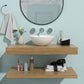 16"x16" White Ceramic C Vessel Bathroom Sink