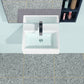 21"x16" White Ceramic Rectangular Wall Mounted Bathroom Sink