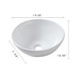 16"x16" White Ceramic C Vessel Bathroom Sink