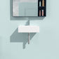 21"x16" White Ceramic Rectangular Wall Mounted Bathroom Sink