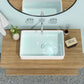 24"x16" White Ceramic Rectangular Vessel Bathroom Sink