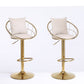 Off-White Velvet Bar Chair