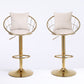 Off-White Velvet Bar Chair