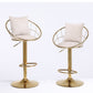 Off-White Velvet Bar Chair