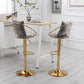 Grey Velvet Bar Chair