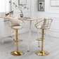 Off-White Velvet Bar Chair