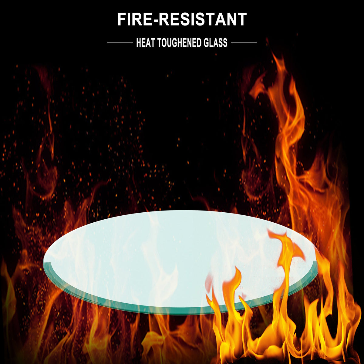 20 Inch Round Tempered Glass Table Top
