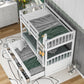 Twin Over Twin Wood Bunk Bed with Trundle and Drawers