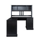 Antiqued Home Office Computer Desk with Hutch