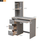 Twin Size Loft Bed with Stand-alone Bed, Storage Staircase, Desk, Shelves and Drawers