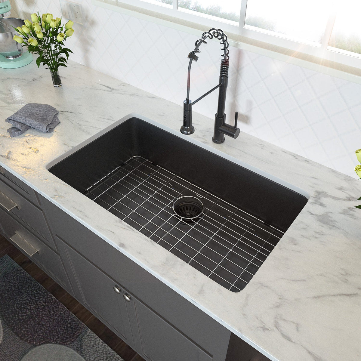 28 Inch Undermount Sink - Gunmetal