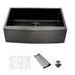 36" Gunmetal Black Farmhouse Sink