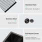 24" x 21" x 10" Gunmetal Kitchen Sink