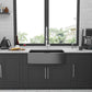 36" Gunmetal Black Farmhouse Sink