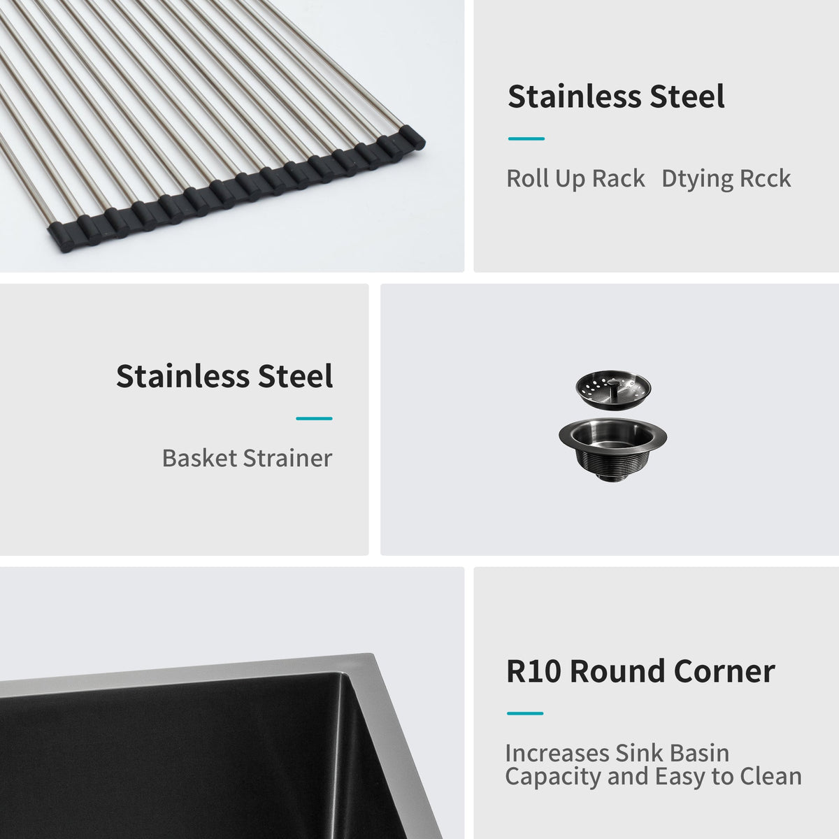 36" Gunmetal Black Farmhouse Sink