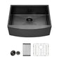 24" x 21" x 10" Gunmetal Kitchen Sink