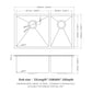 Double Bowl (60/40) Undermount Sink - 33"x19"x10" Gunmetal