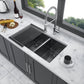 Double Bowl (60/40) Undermount Sink - 33"x19"x10" Gunmetal