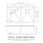 Double Bowl Undermount Sink - 33"x19"x10" Gunmetal