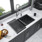 Double Bowl Undermount Sink - 33"x19"x10" Gunmetal