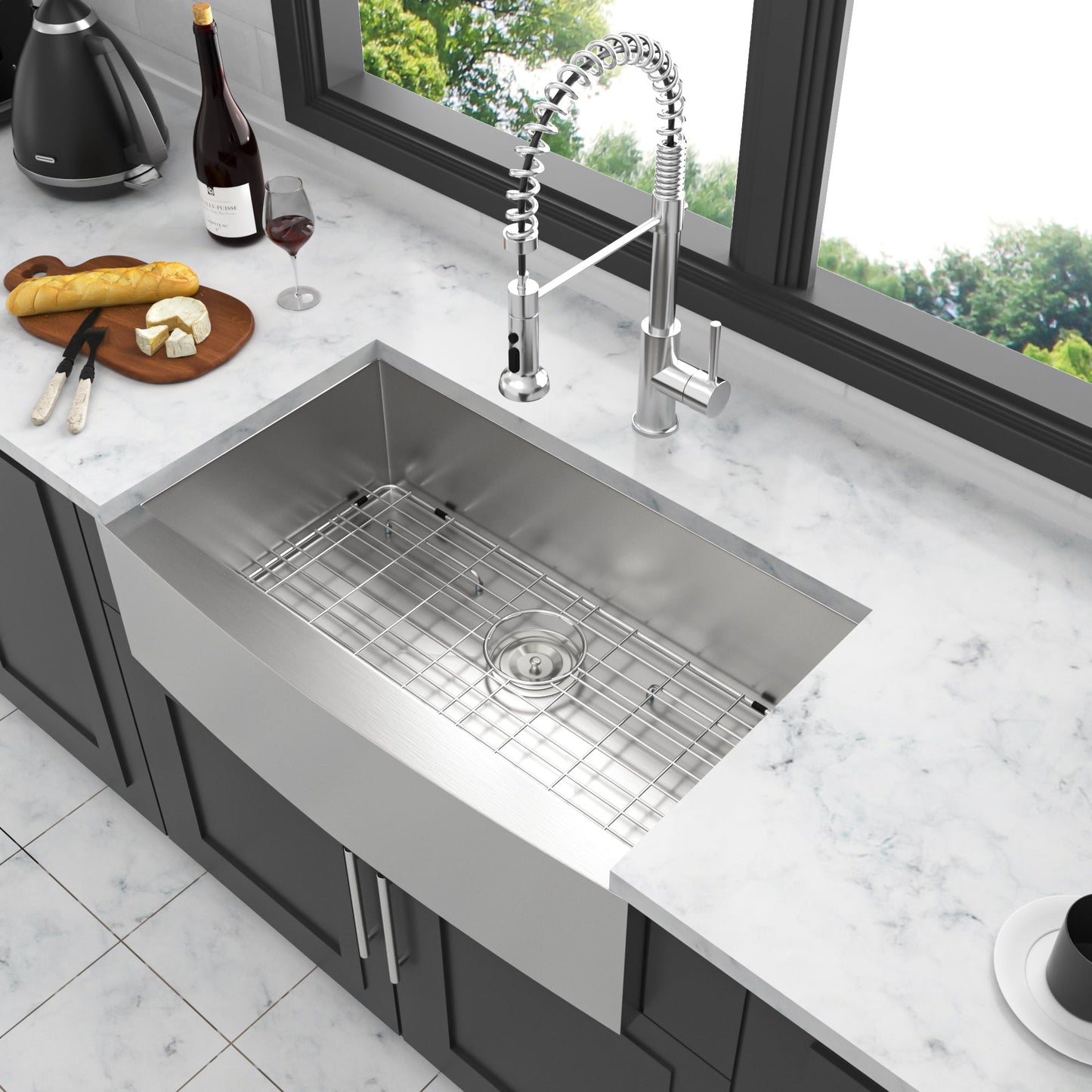 36 Farmhouse Sink - Stainless Steel Apron Front Kitchen Sink