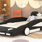 Twin Size Race Car-Shaped Platform Bed with Wheels