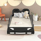 Twin Size Race Car-Shaped Platform Bed with Wheels
