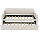 Twin Size Upholstery Daybed with Trundle and USB Charging Design