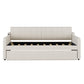 Twin Size Upholstery Daybed with Trundle and USB Charging Design