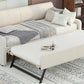 Twin Size Upholstery Daybed with Trundle and USB Charging Design