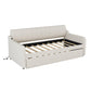 Twin Size Upholstery Daybed with Trundle and USB Charging Design