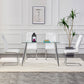 Modern Dining Chairs with Faux Leather Padded Seat