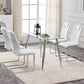 Modern Dining Chairs with Faux Leather Padded Seat