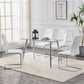 Modern Dining Chairs with Faux Leather Padded Seat