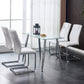 Modern Dining Chairs with Faux Leather Padded Seat