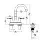 4 Inch 2 Handle Centerset Bathroom Faucet